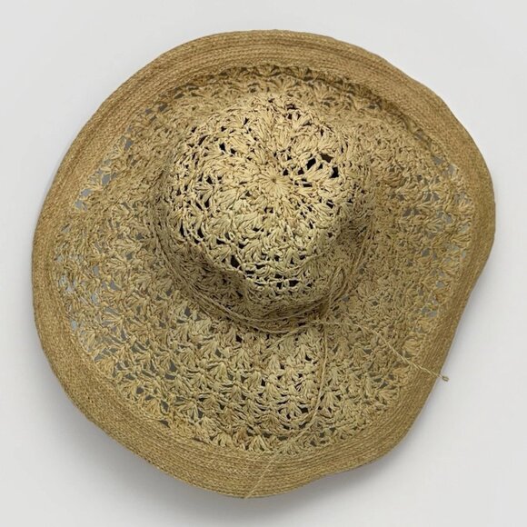 ? Flora Bella Raffia Wide Brim Sun Hat Floppy Beach Vacation Chic ☀️